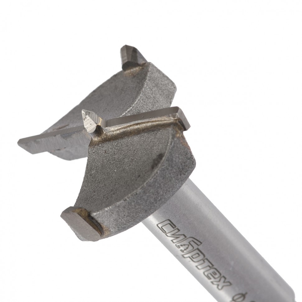 Сверло Форстнера по дереву, 35 мм, цилиндрический хвостовик Сибртех (704835)