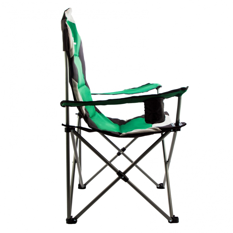 Кресло складное с подлокотниками и подстаканником, 60 х 60 х 110/92 см, Camping Palisad (69592)