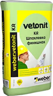 weber.vetonit KR / Ветонит КР шпаклевка финишная, органическая для сухих помещений