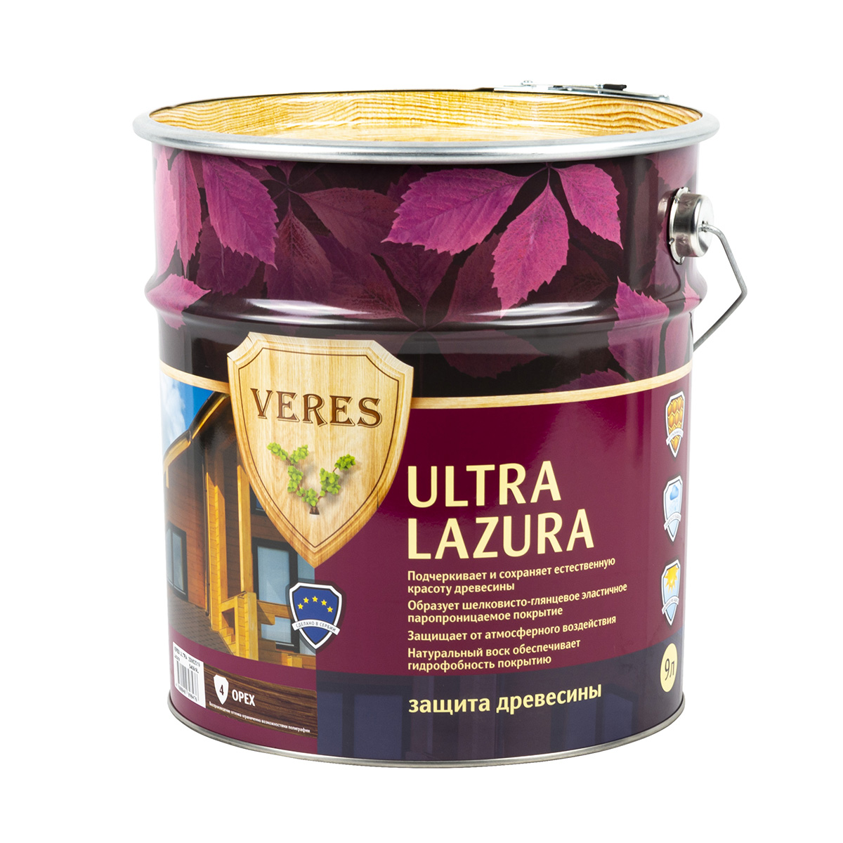 Верес ультра лазура № 4 орех  9 л (1) "veres"