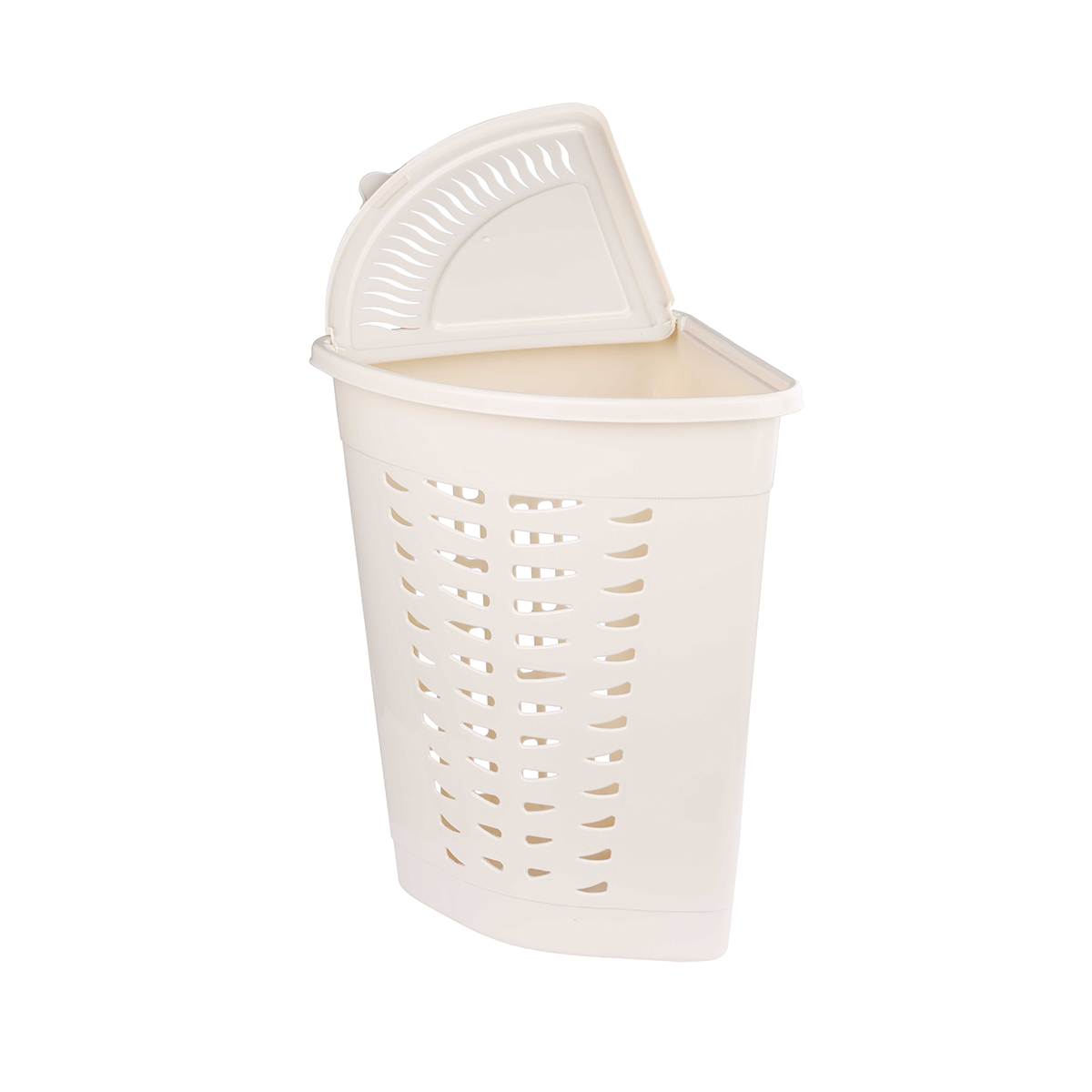 Корзина для белья угловая 45 л (слон. кость) (1/6) "альтернатива" м1364
