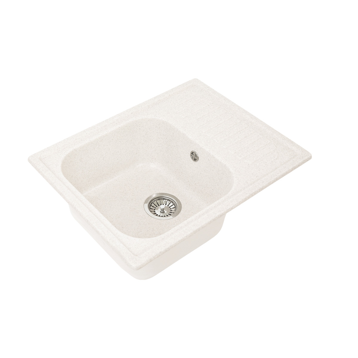 Мойка для кухни врезная искуств. камень gs-13-331 с крылом 746*495 мм белая "granstones"