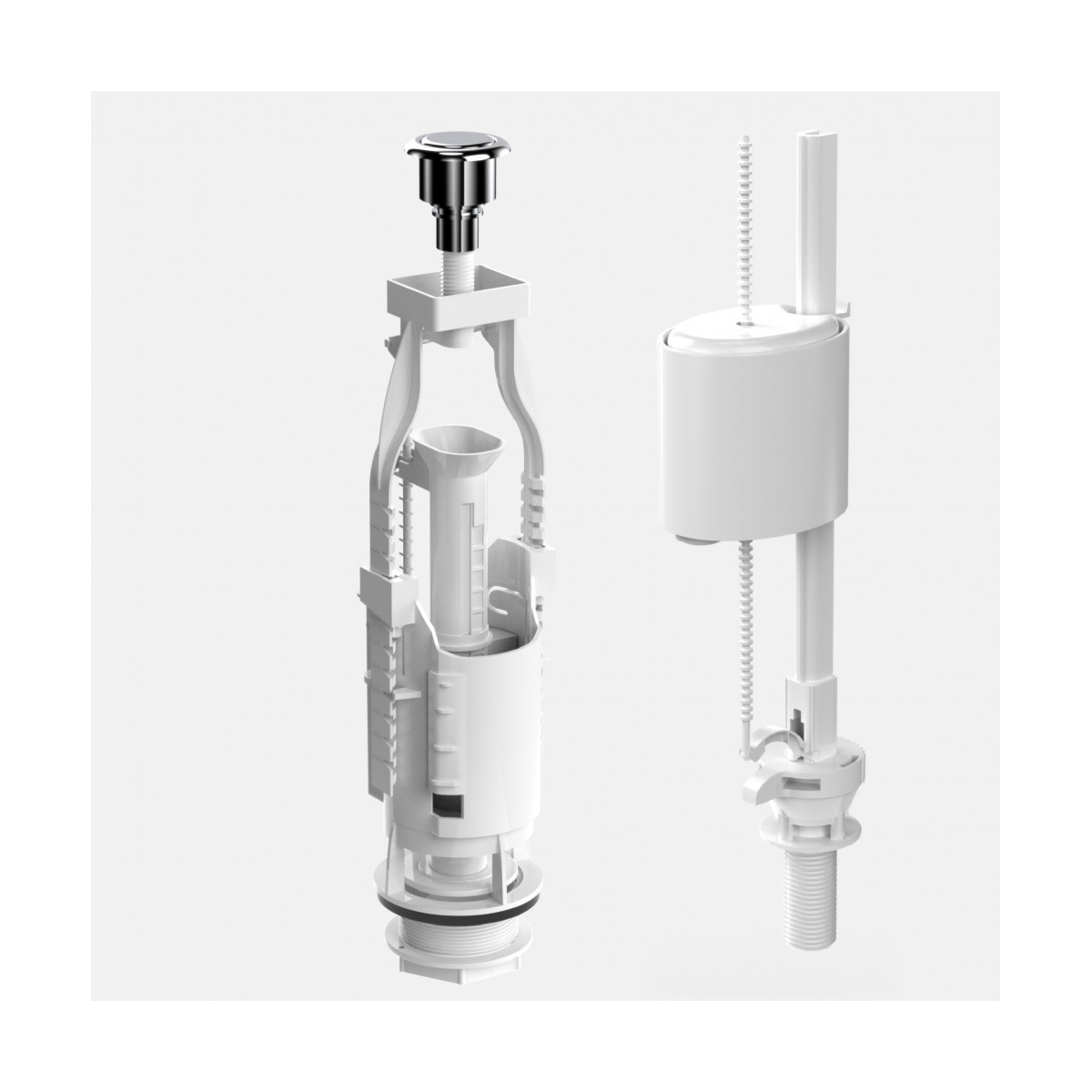 Арматура водосливная "eko 11" 1 кнопка, нижний подвод (1/18) "berges"