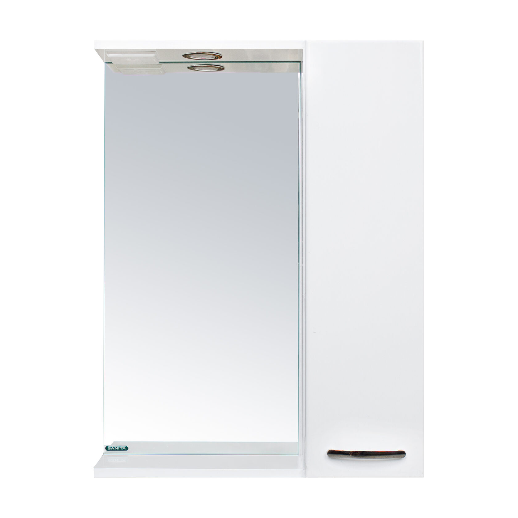 Шкаф с зеркалом для ванной "лагуна-01" 800*605*176 мм, белый "sanita" zlgn65