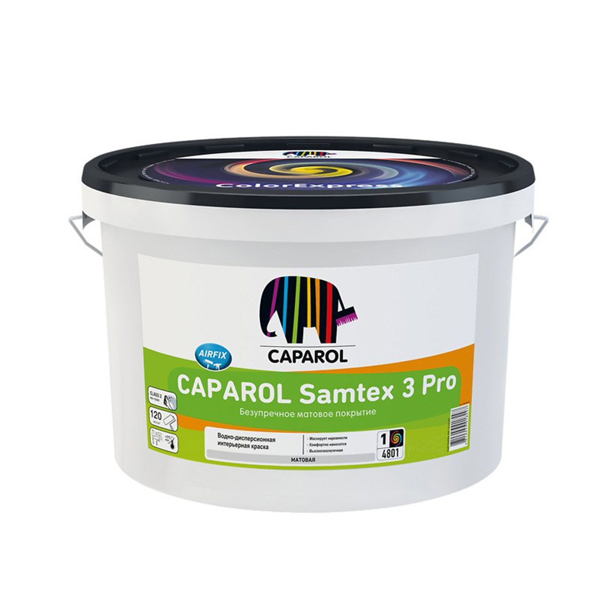 Краска интерьерная "samtex 3 pro" база 1 (белая) 10 л (1) "caparol"