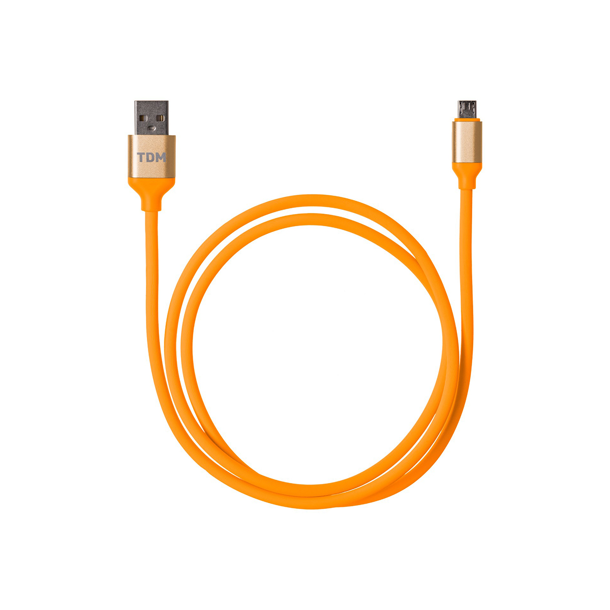 Кабель дк-13 usb-micro usb 1 м в силиконовой оплетке (оранжевый) (1/200) tdm sq1810-0313