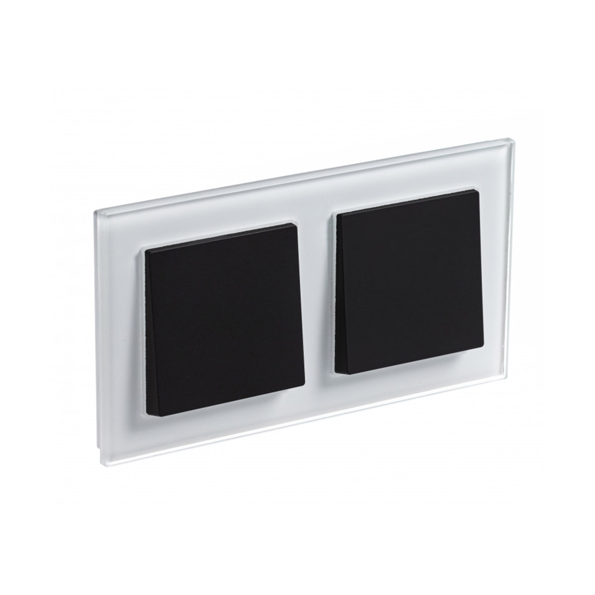 Рамка "atlasdesign nature" 2-х местн. универс., стекло, белый (1/8/16) "schneider"