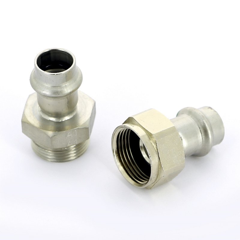 Муфта пресс-В разъёмная 15 с плоской прокладкой нержавеющая сталь Sanpress Inox VIEGA