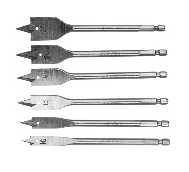 Набор перьевых сверл по дереву Stayer