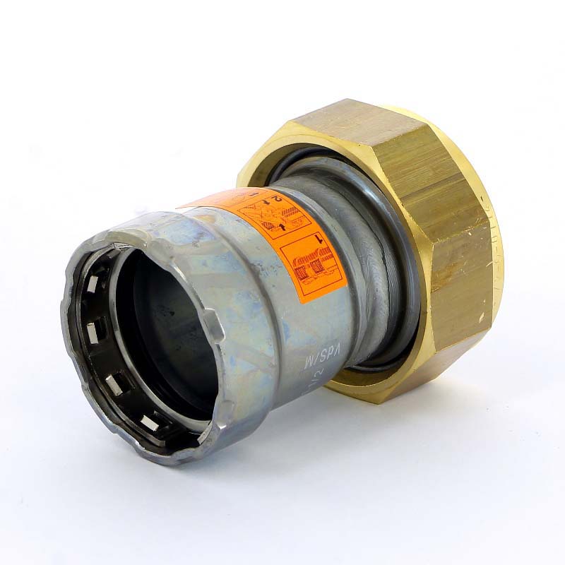 Муфта пресс-В с накидной гайкой Megapress оцинкованная сталь VIEGA 1"х1"1/2