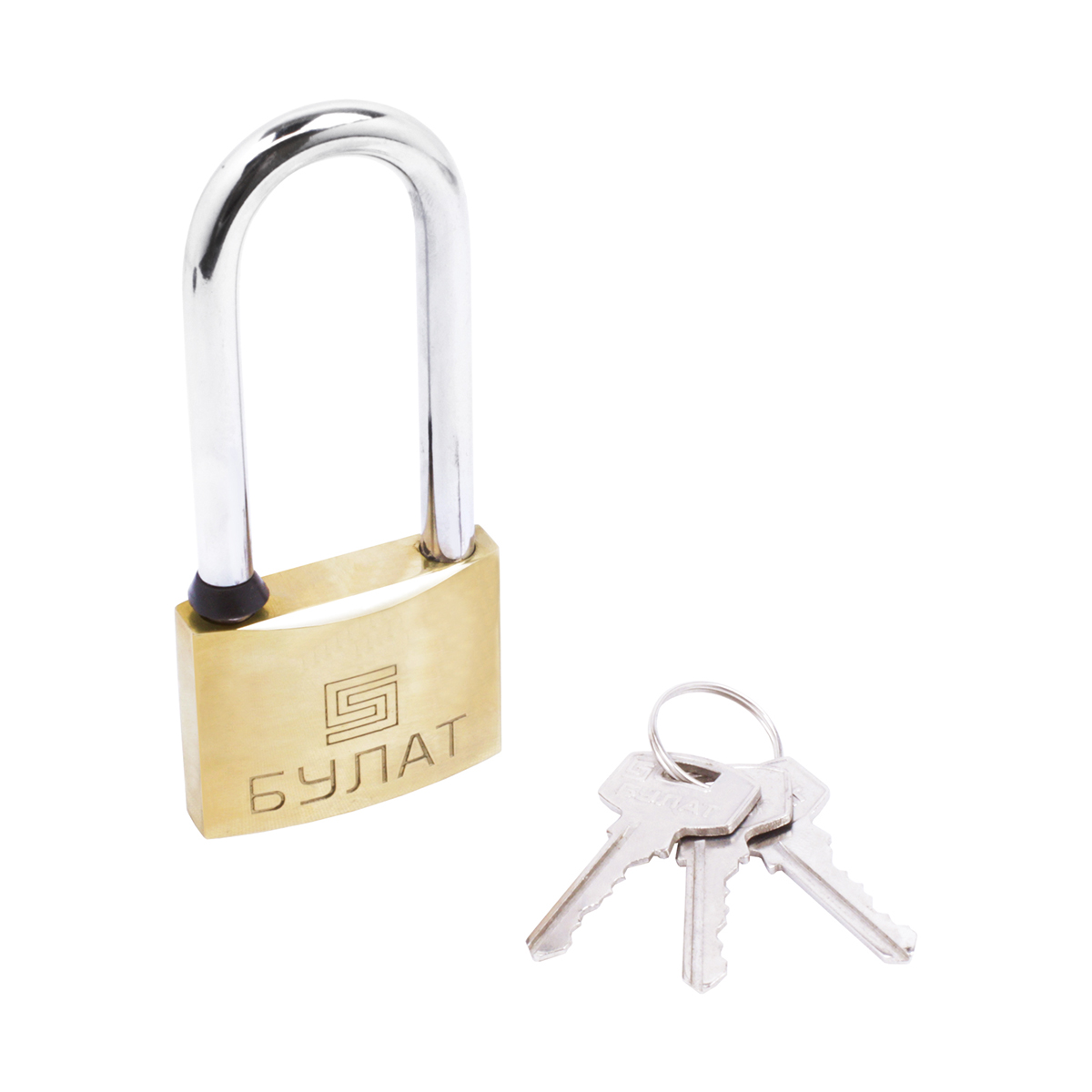 Замок навесной латунный вс 1150-01  8 мм (3 ключа) (1/6/36) "булат"