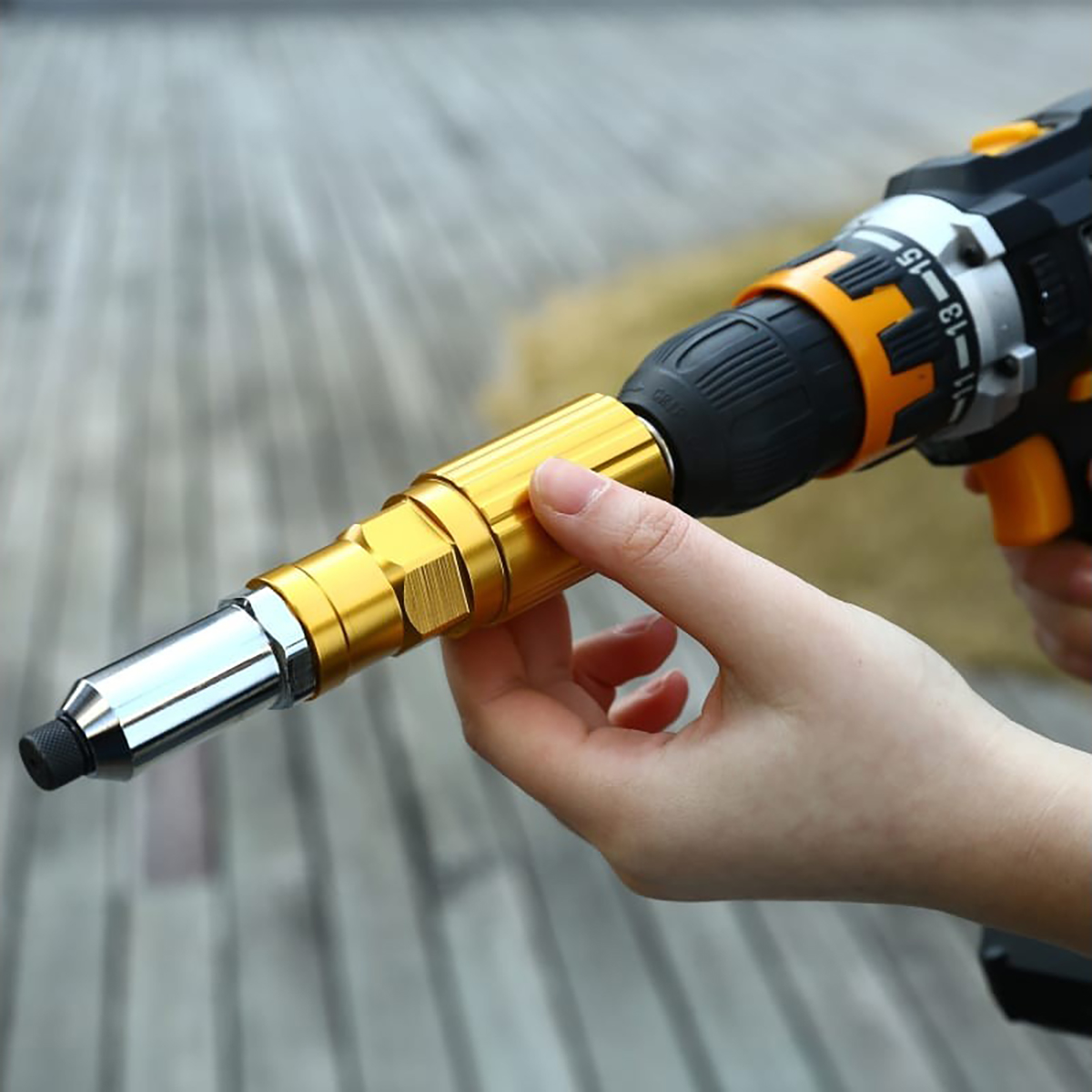 Насадка-заклепочник для шуруповерта dh15 (1) "deko" 065-0889