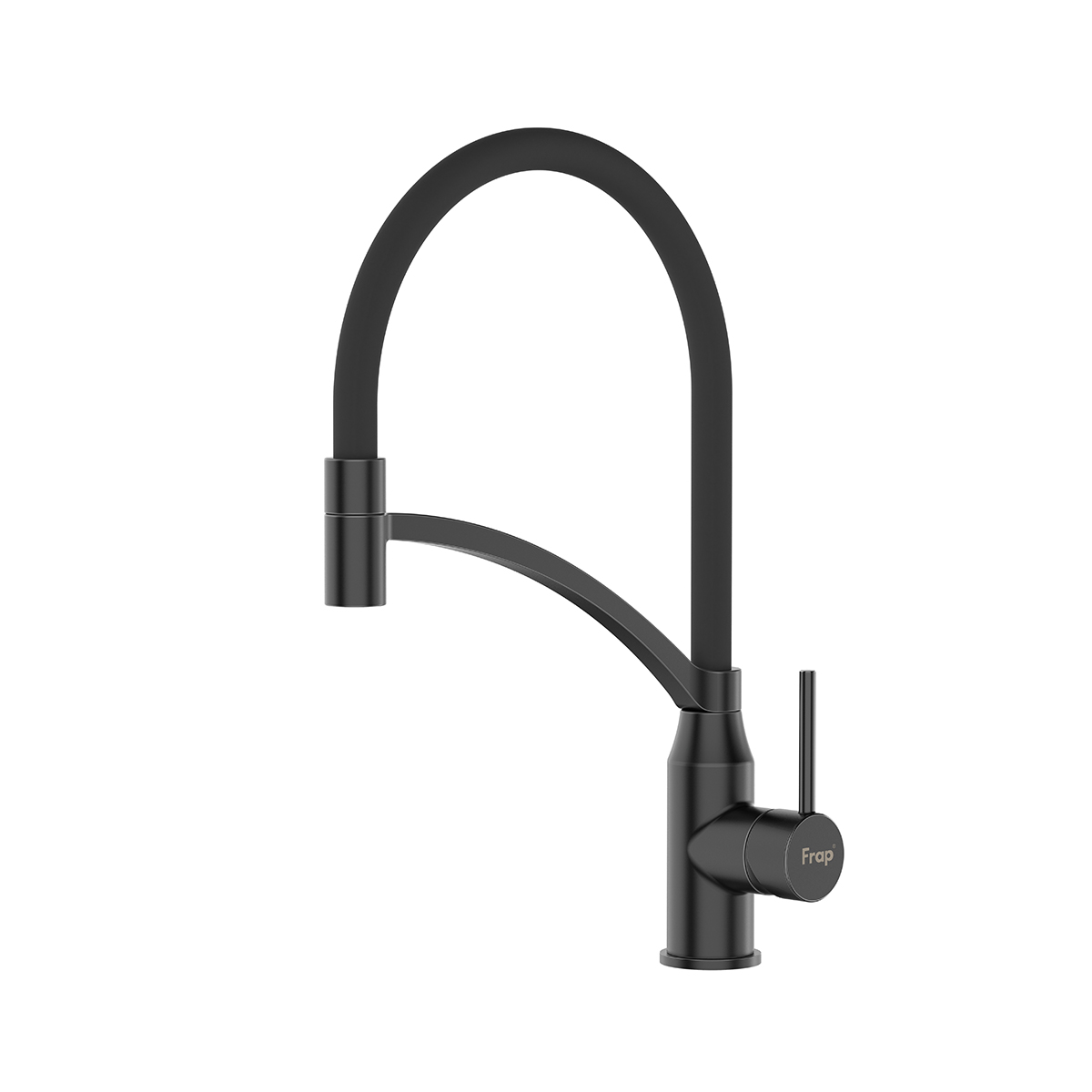 Смеситель для кухни f4552-6 гибкий излив, черный (1/10) "frap"