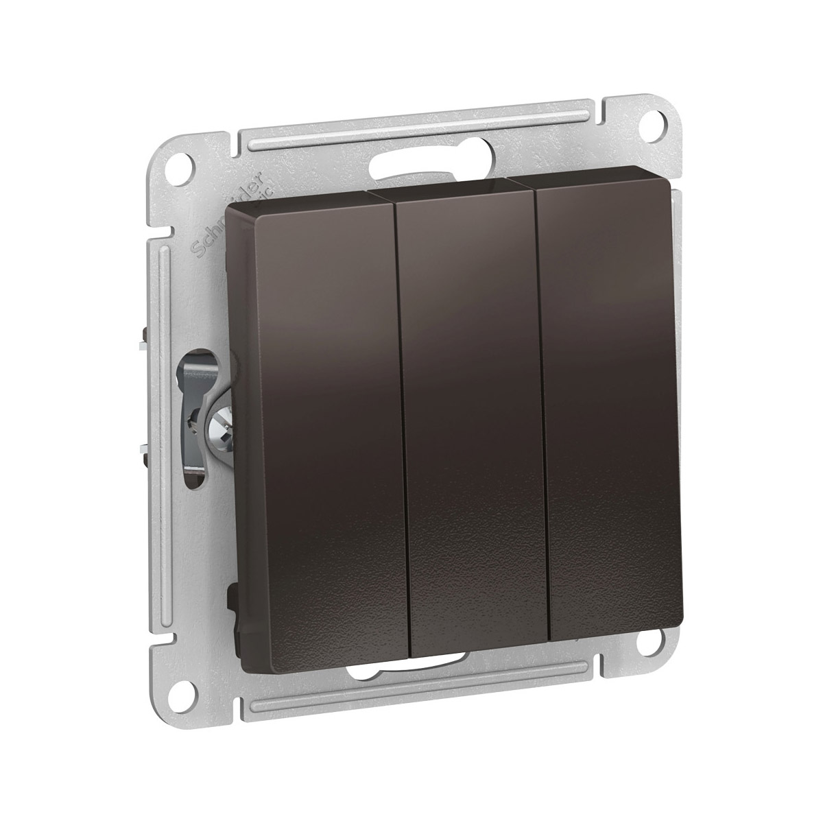 Выключатель "atlasdesign" 3-х кл. (механизм) 10а, мокко (1/10/60) "schneider"