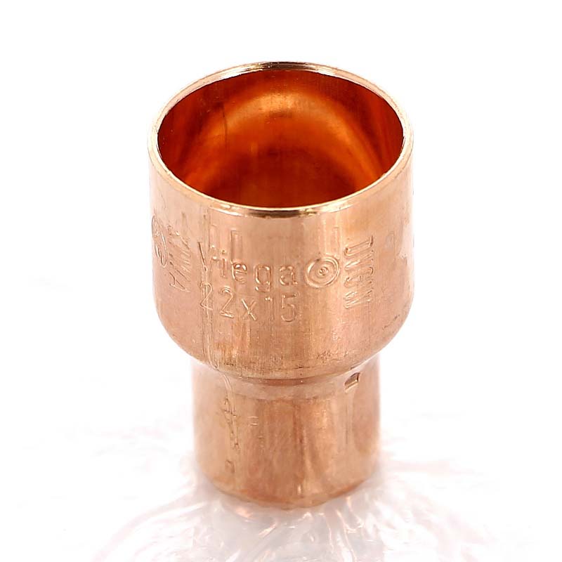 Муфта переходная двухраструбная 22 х 15 мм VIEGA пайка медная