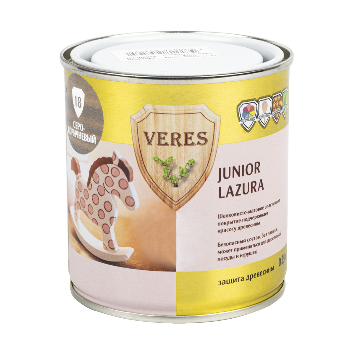 Верес джуниор №18 серо-коричневый 0,25 л (1/6) "veres"
