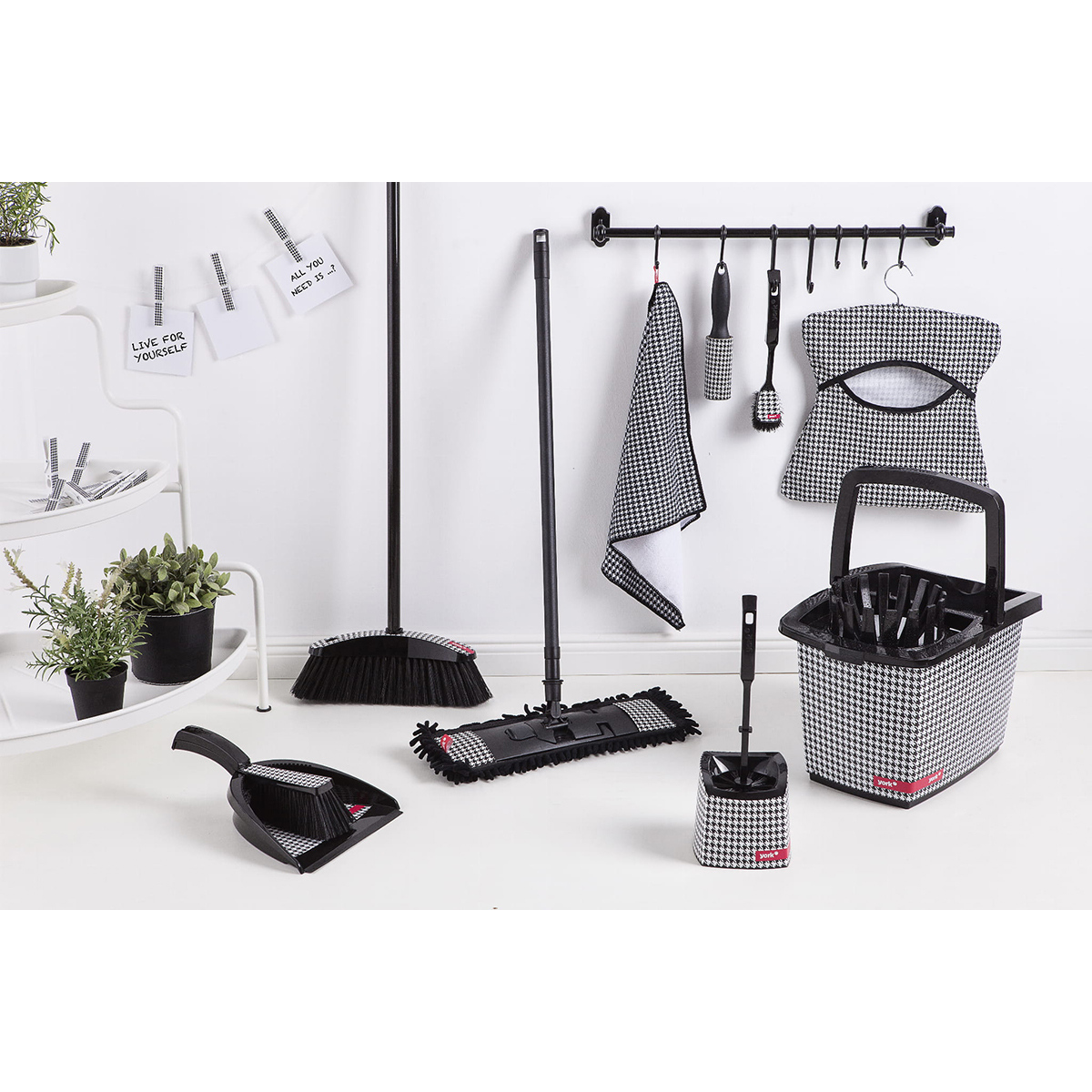 Туалетный набор "стайл пепита" ерш + подставка (1/20) "york"