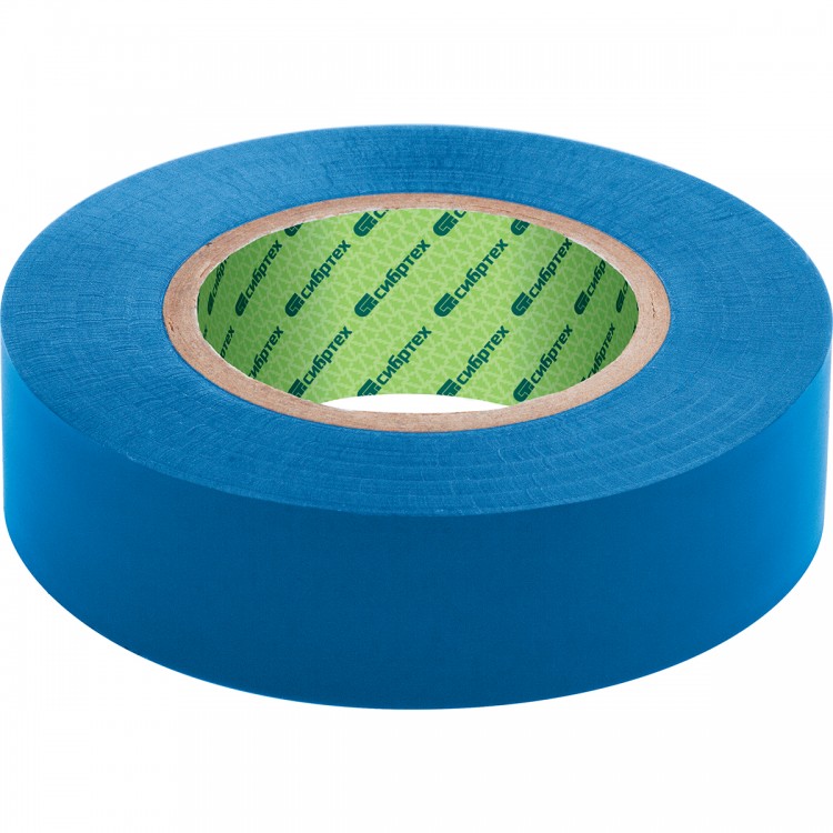 Изолента ПВХ, 19 мм х 20 м, синяя Сибртех (88793)