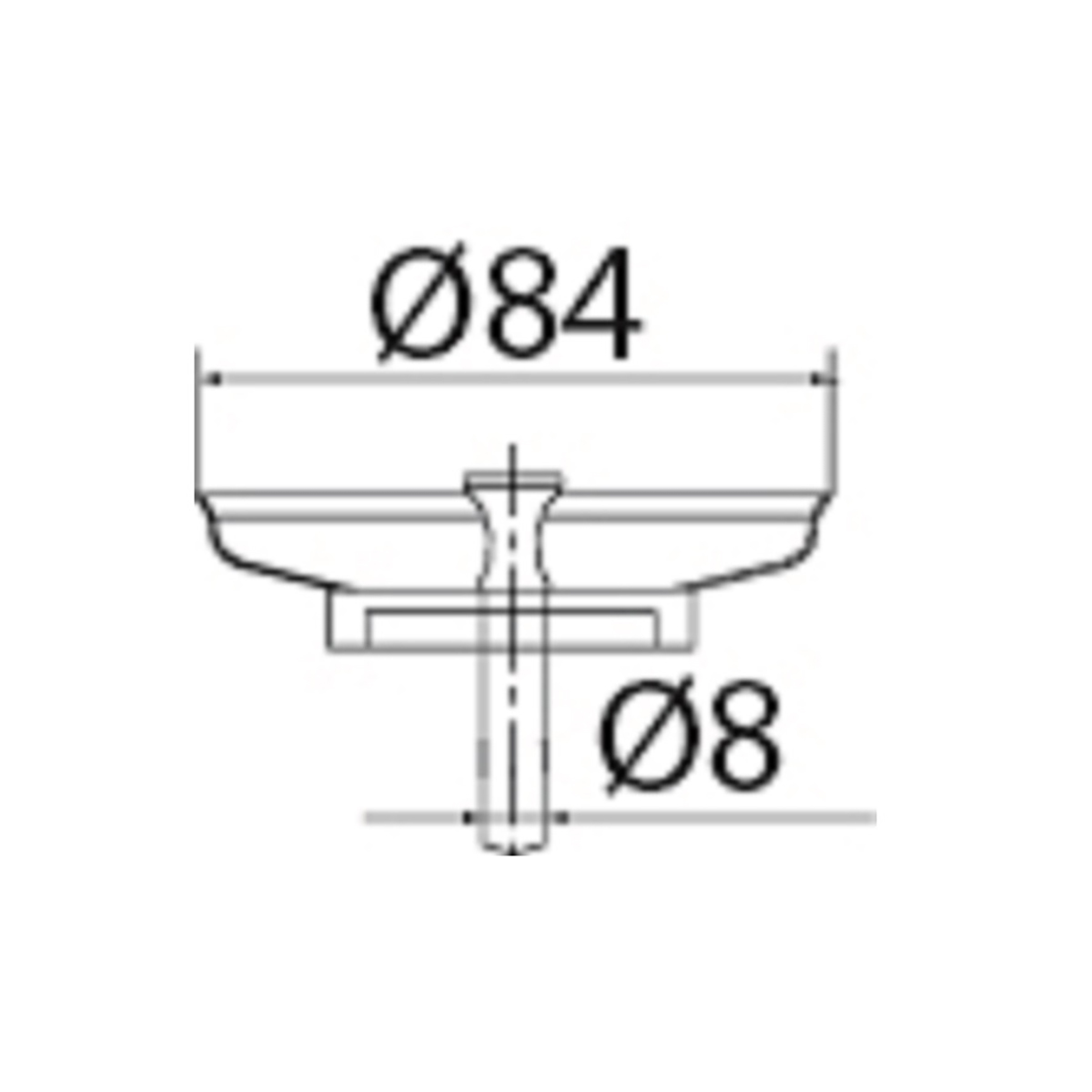 Фильтр-пробка для раковин нерж. 84 мм (1/60) "вирпласт"