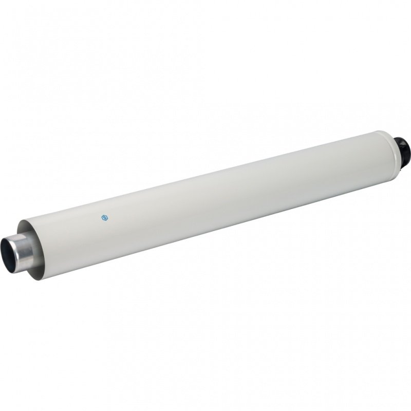 Труба дымохода коаксиальная 60 х 100 L=854 с проходом через стену и оконечником STOUT