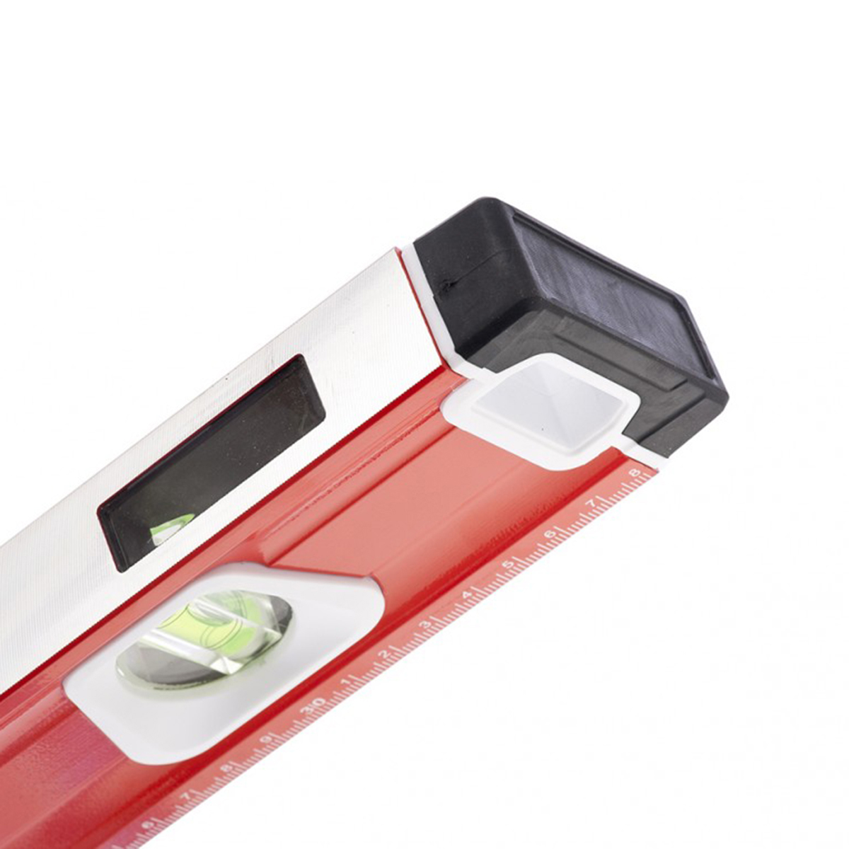 Уровень алюмин. 3 глазка (1 зеркал.) 600 мм  магнитный, фрезеров., двухкомп. рукоят.(1/30) "matrix"