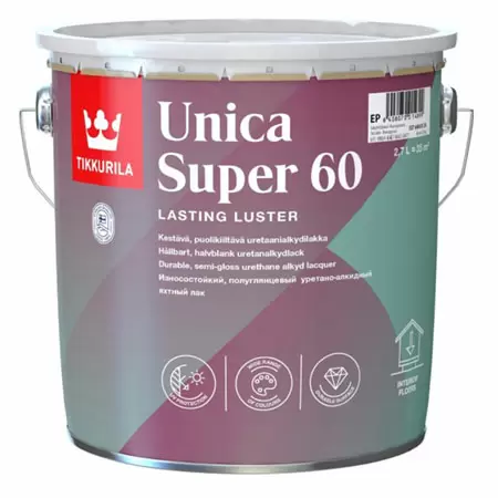 Tikkurila Unica Super 60 / Тиккурила Уника Супер яхтный лак полуглянцевый