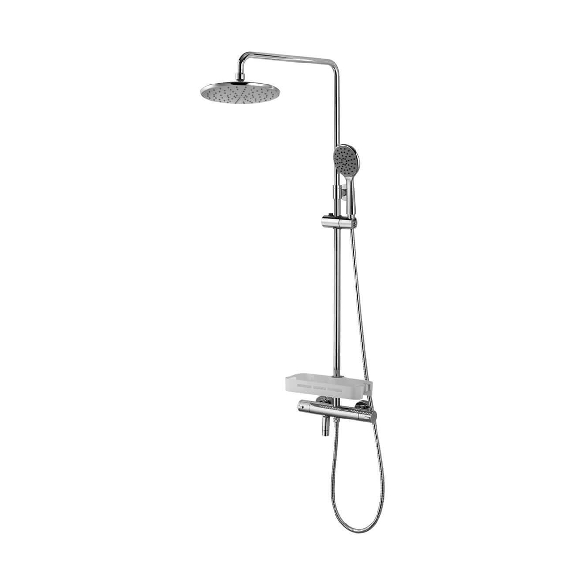 Душевая система "tropic" lm7010c  термостат., верх. душ "тропич. дождь" 1-ф. лейка (1/4) "lemark"