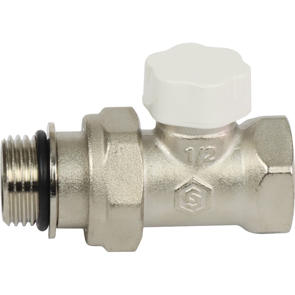 Клапан запорно-балансировочный 1/2" прямой ВН STOUT с дополнительным уплотнением