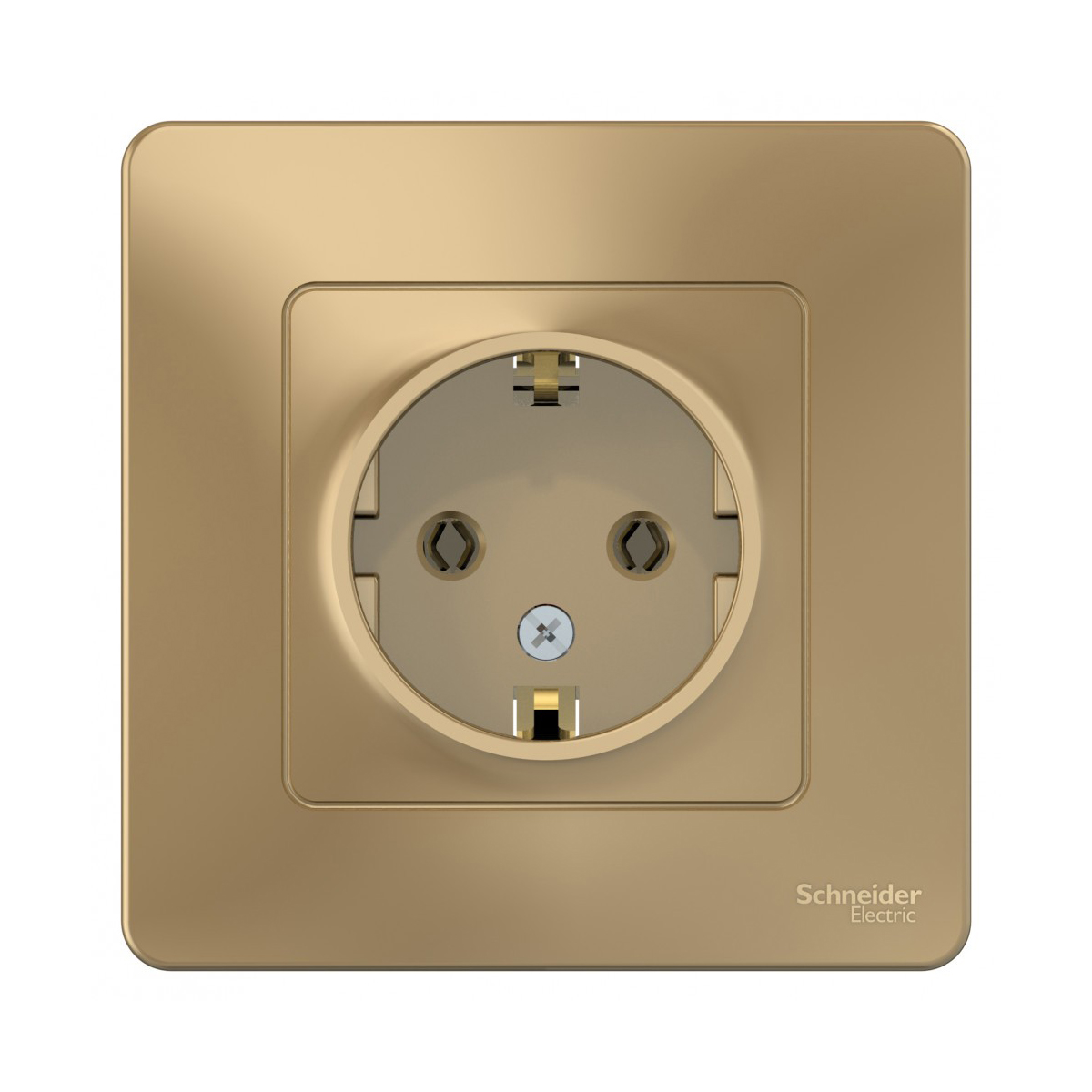 Розетка "blanca" 1 местн. с заземл. 16а, титан (1/10/20) "schneider"