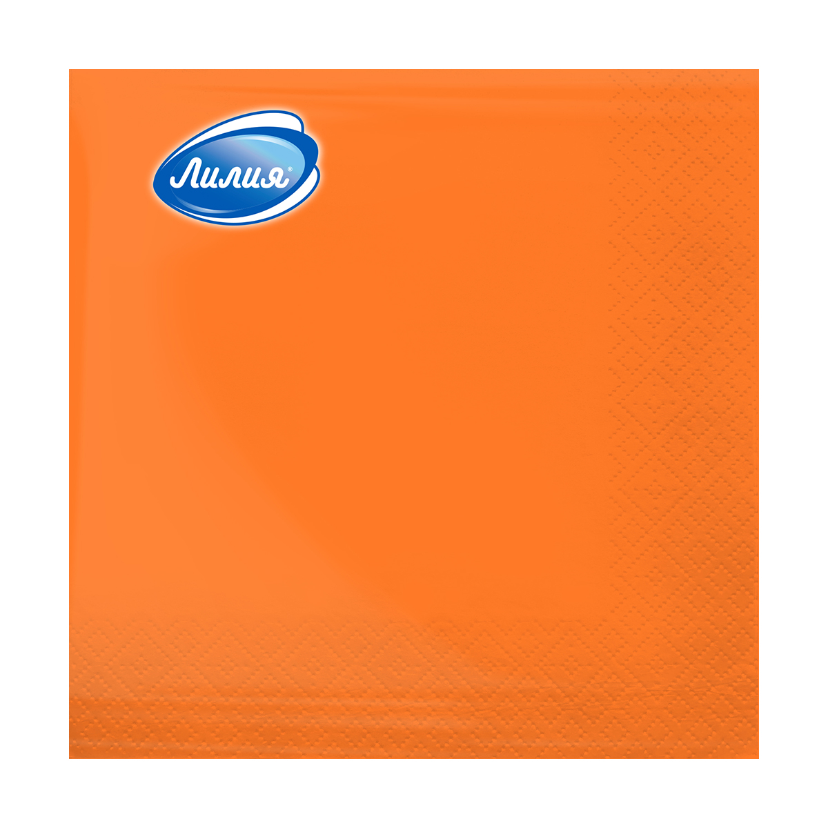 Салфетки бумажн. 2-х слойные упак. 20 листов 33*33 см, оранжевые (1/15) "лилия"