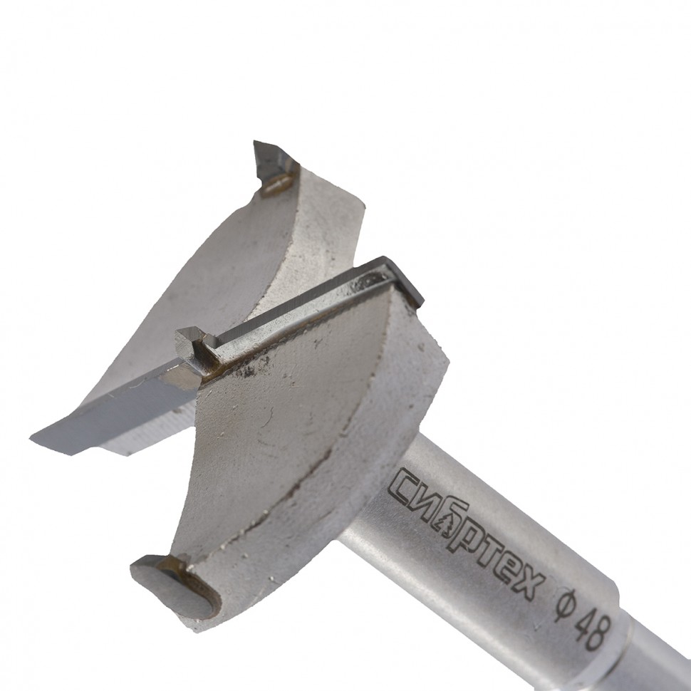 Сверло Форстнера по дереву, 48 мм, цилиндрический хвостовик Сибртех (704848)