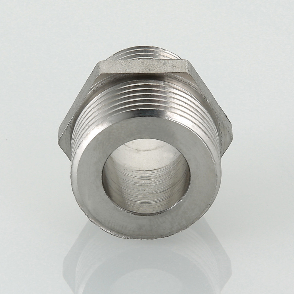 Ниппель переходной резьбовой 1/2" х 3/4" (НР) из нерж. стали VALTEC (VTi.580.I.0504)