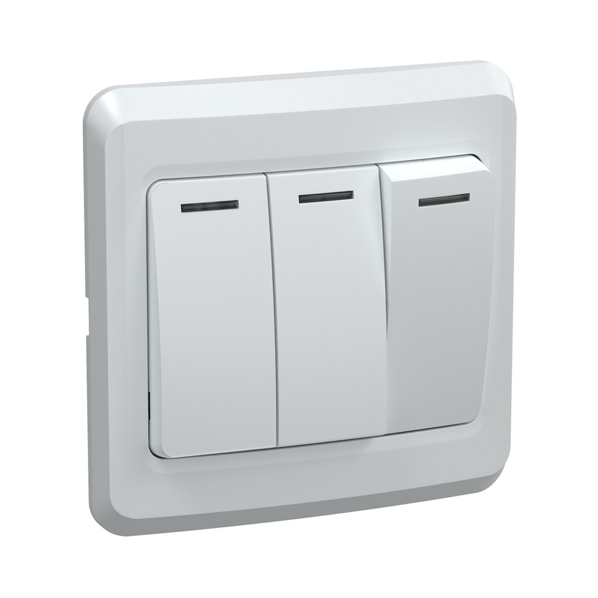 Выключатель "вега" 3 кл. вс10-3-0-вб, 10а, белый (1/50/200) "iek"