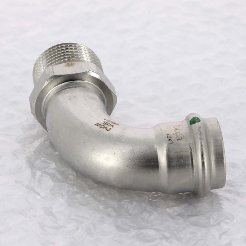 Угол пресс-Н 28x1" нержавеющая сталь Sanpress Inox VIEGA