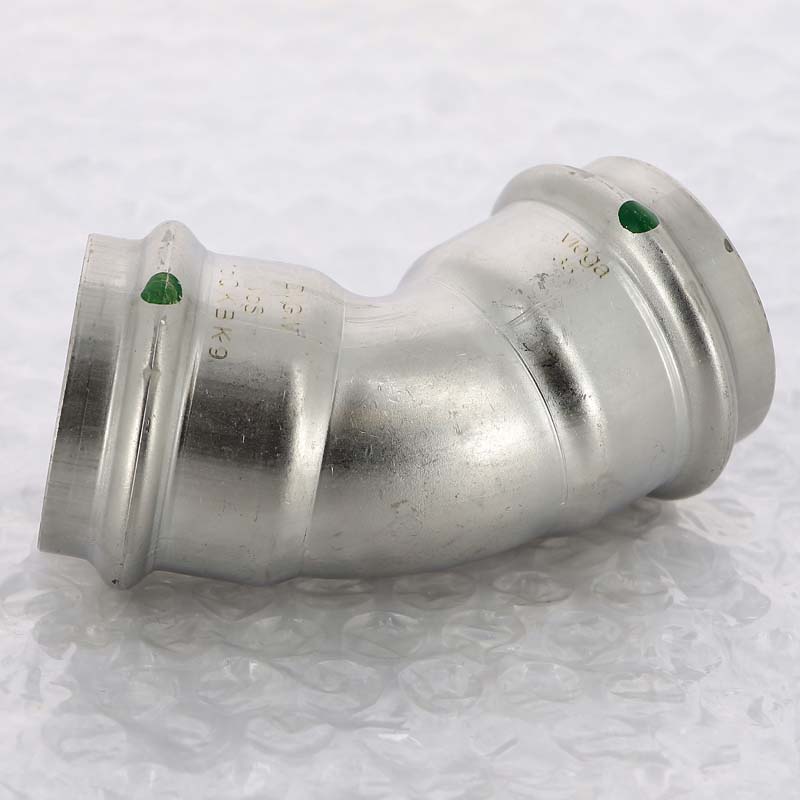 Угол 45° пресс 35 нержавеющая сталь Sanpress Inox VIEGA