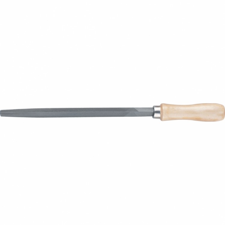 Напильник трехгранный, 150 мм, деревянная ручка Сибртех (16023)