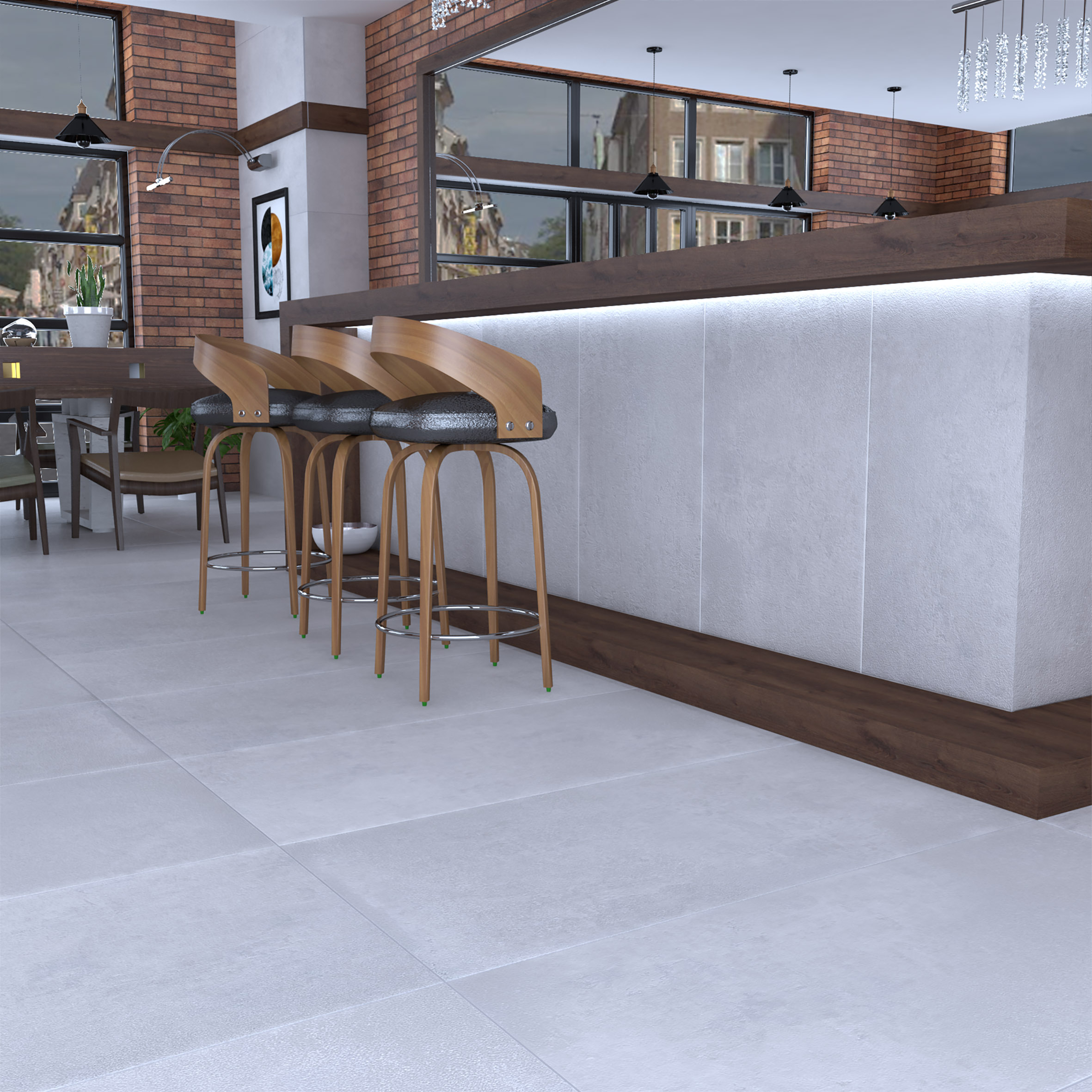 Betonhome white керамогранит белый 60х60 матовый 59,50x59,50