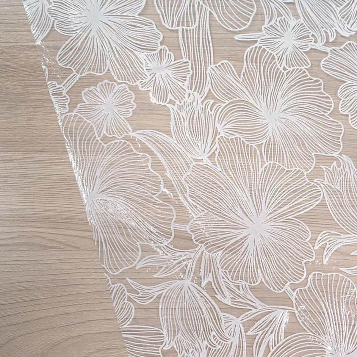 Скатерть пвх "муза" 132*228 см гибискус (1/12) 022-white