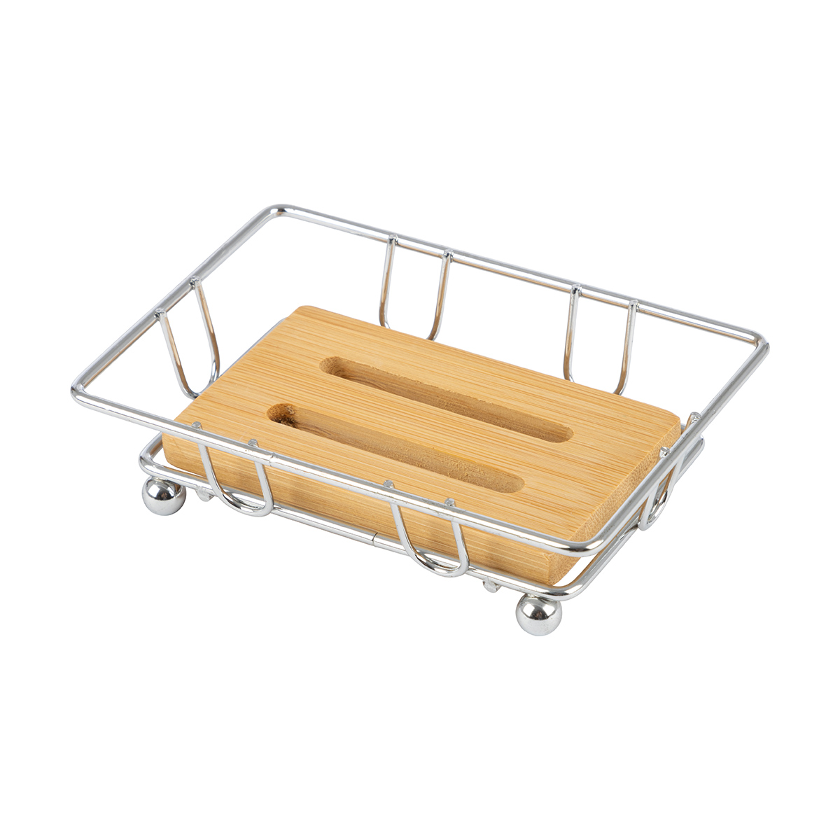 Мыльница на ножках "bamboo-01" 12,4*8,3*3,2 см (1/12/72) "рыжий кот"