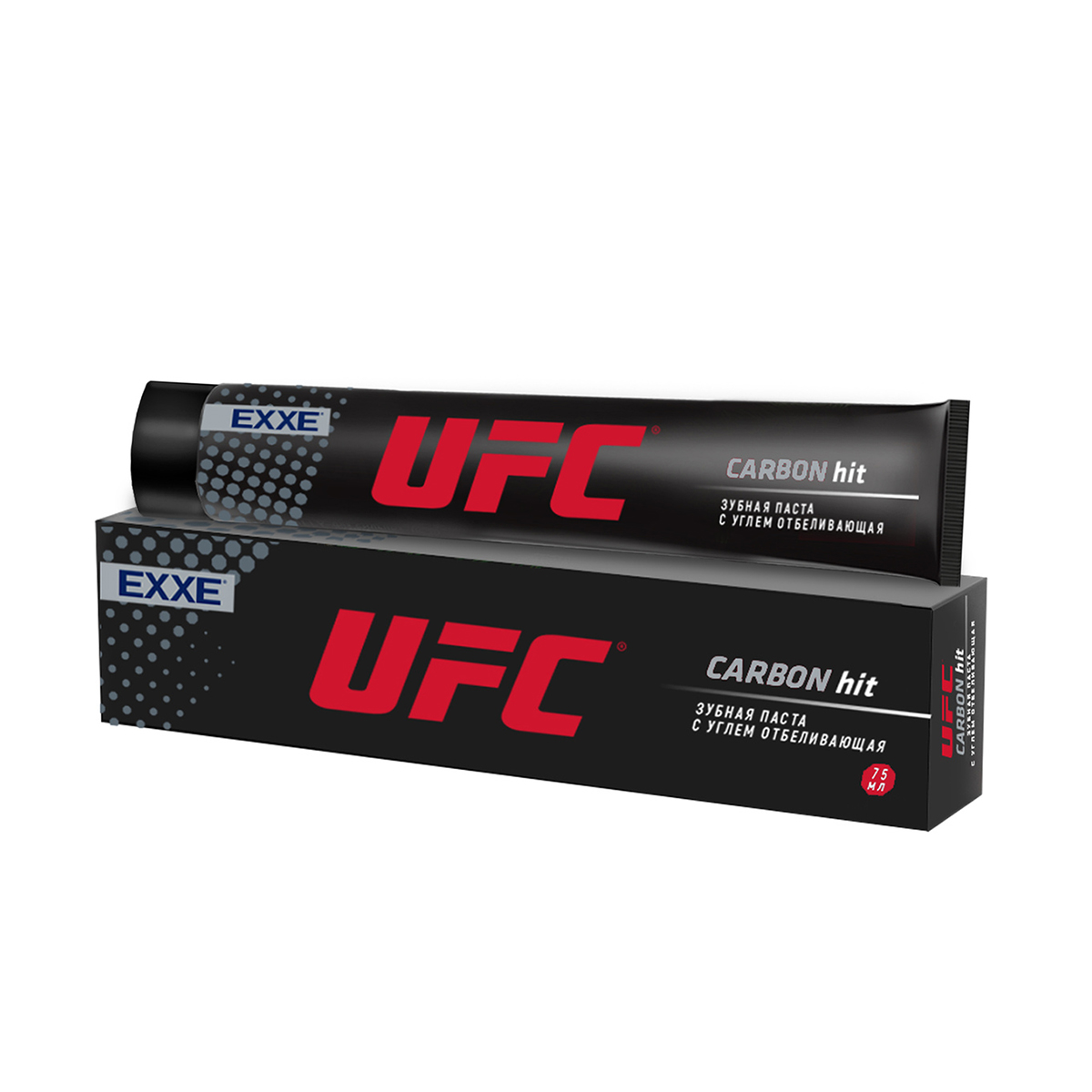 Зубная паста "carbon hit" отбеливающая с углём 75 мл (1/12) "ufc"