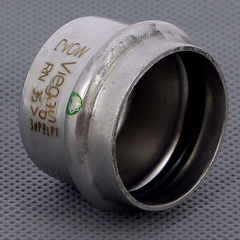 Заглушка пресс 35 нержавеющая сталь Sanpress Inox VIEGA