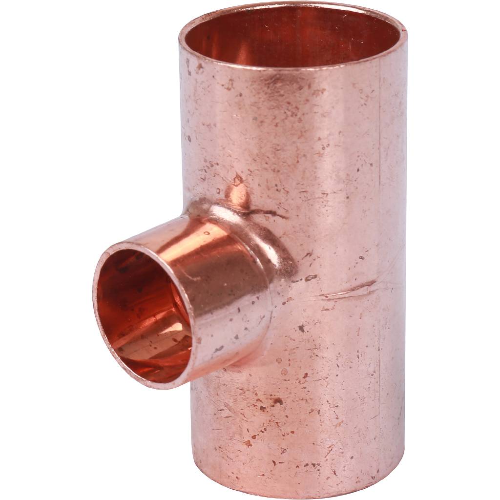 Тройник переходной 28х18х28 мм медный под пайку SANHA 15130281828