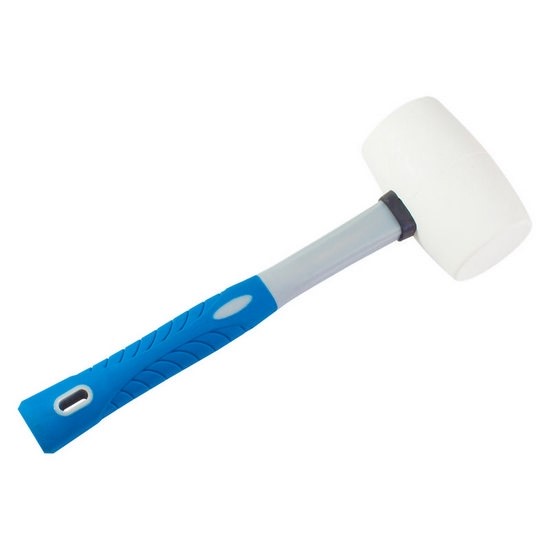 Киянка Hobbi белая резина фиберглассовая рукоятка