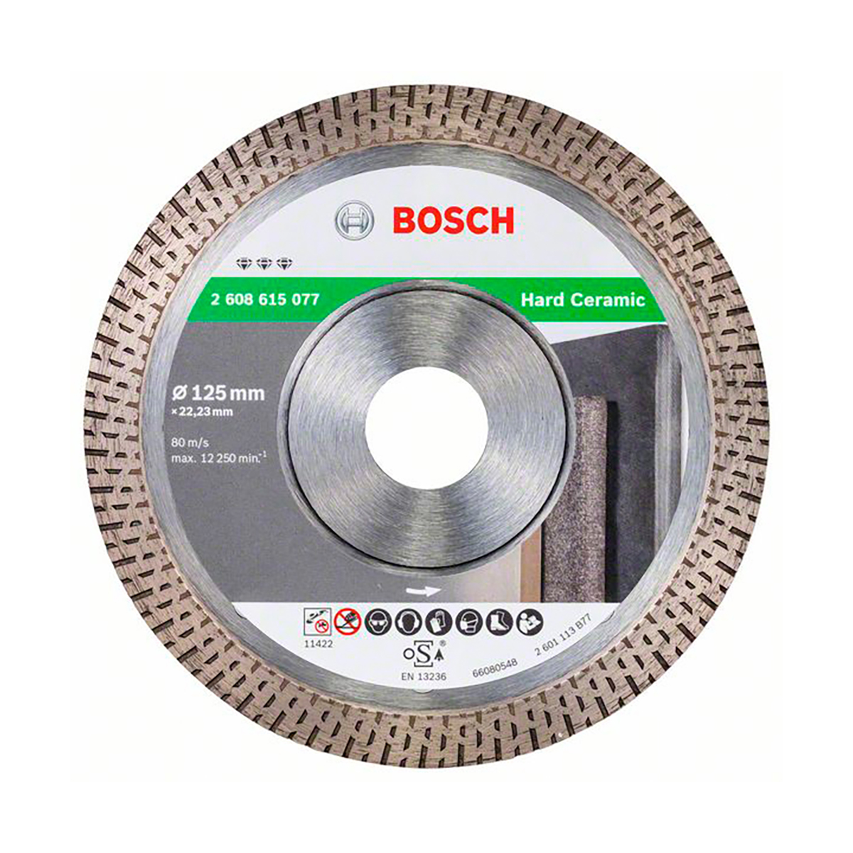 Круг отрезной алмазный по керамограниту 125 х 1,4 х 22,2 мм (1) "bosch" 2608615077