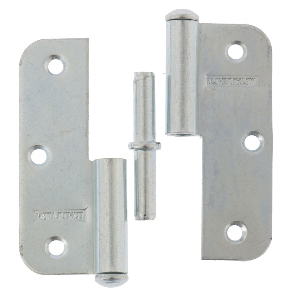 Петля накладная ПН1-85 правая, цинк, 4 шт, (Металлист) (91552)