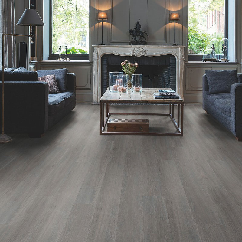 ПВХ-плитка Quick Step LIVYN Balance Glue Plus BAGP 40060 Дуб шелковый темно-серый