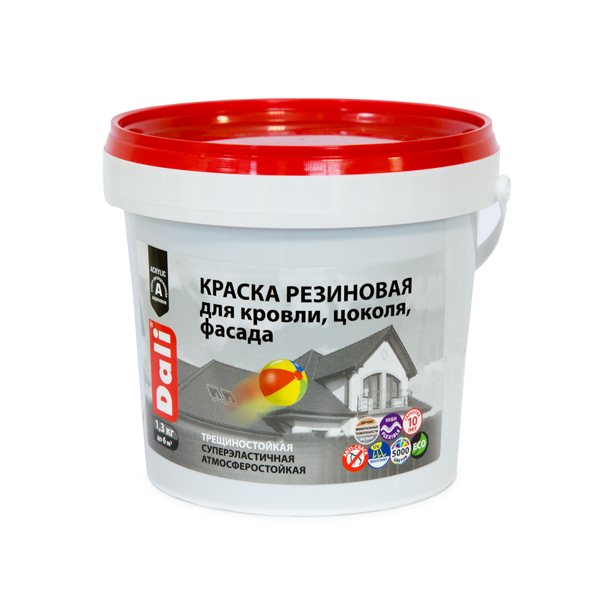 Краска резиновая "dali" терракотовая  1,3 кг (6) "рогнеда"