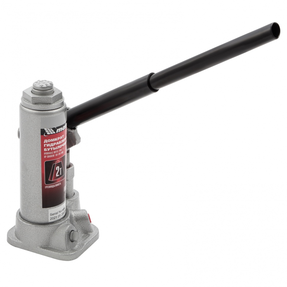 Домкрат гидравлический бутылочный, 2 т, высота подъема 181-345 мм Matrix (50715)