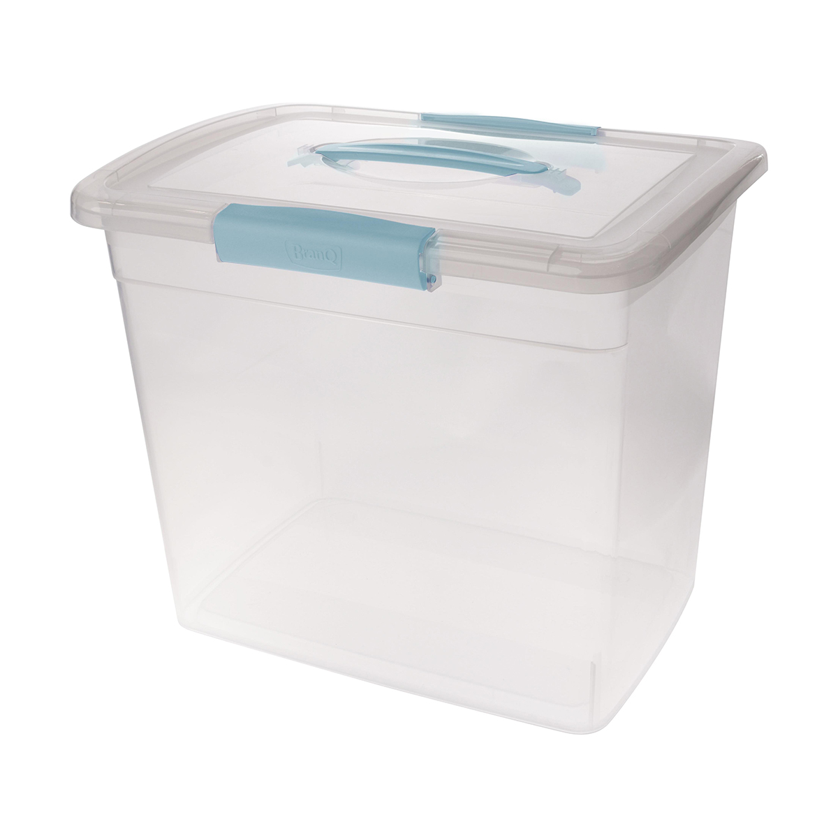 Ящик для хранения "laconic" с замками и ручкой 20 л (прозрачный) (1/6) "branq"  bq2526нбспр