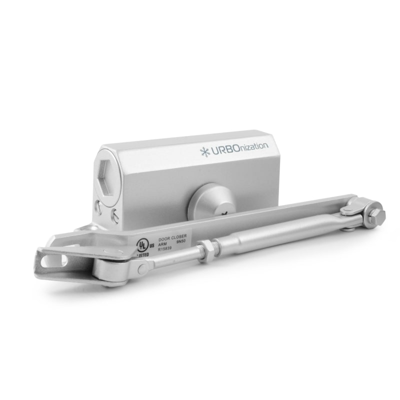Доводчик дверной  510 urbonization  серебр. (масса двери 15-60 кг) (1/10) "нора-м"